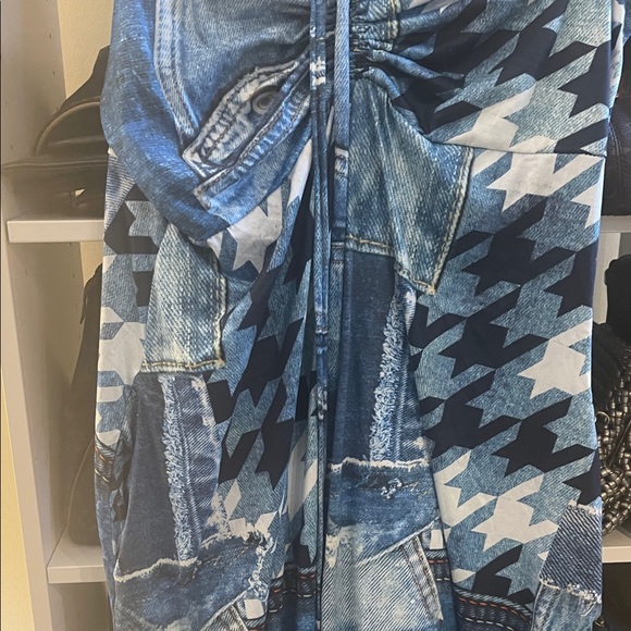 Blue Patchwork Jumpsuit - Picture 3 of 8